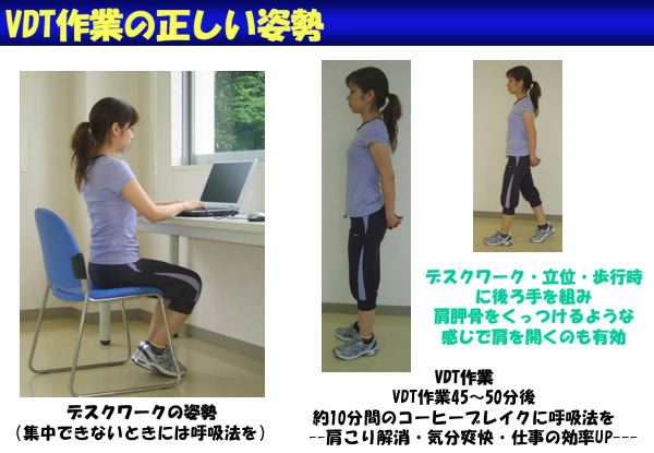 資料：VDT作業の正しい姿勢