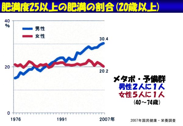 資料：肥満度25以上の肥満の割合（20歳以上）