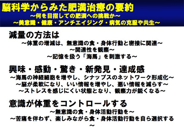 脳科学からみた肥満治療の要約