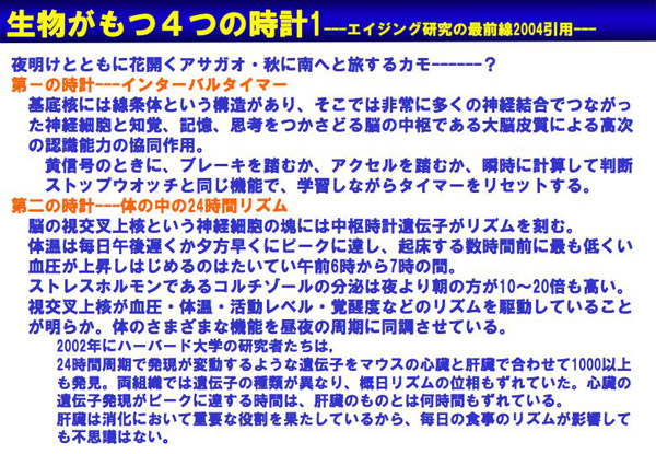 生物がもつ4つの時計1