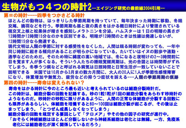 生物がもつ4つの時計2